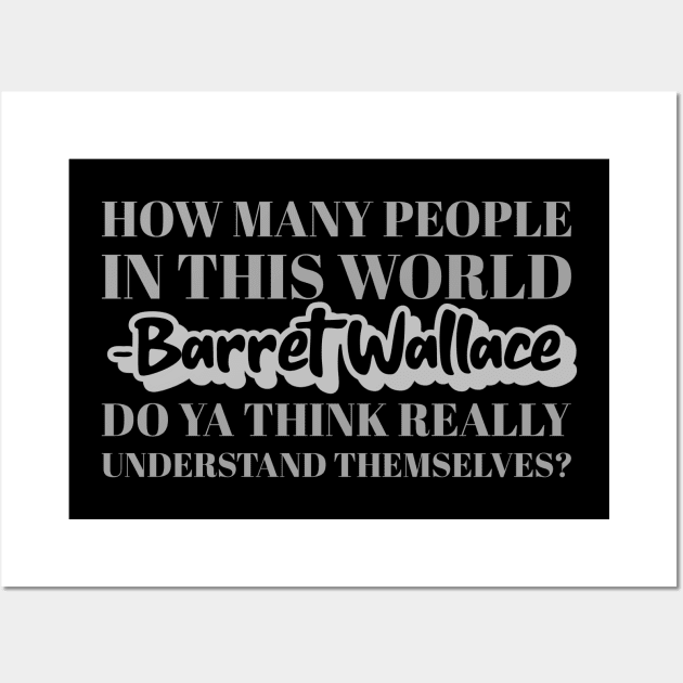 Final Fantasy 7 Barret Wallace Quote Wall Art by Gamers Utopia